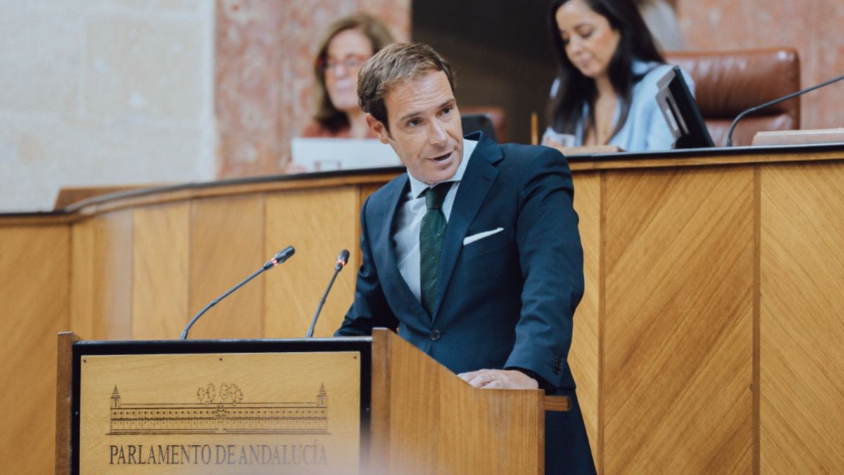 Javier Cortés, portavoz adjunta del Grupo Parlamentario VOX en el Parlamento de Andalucía