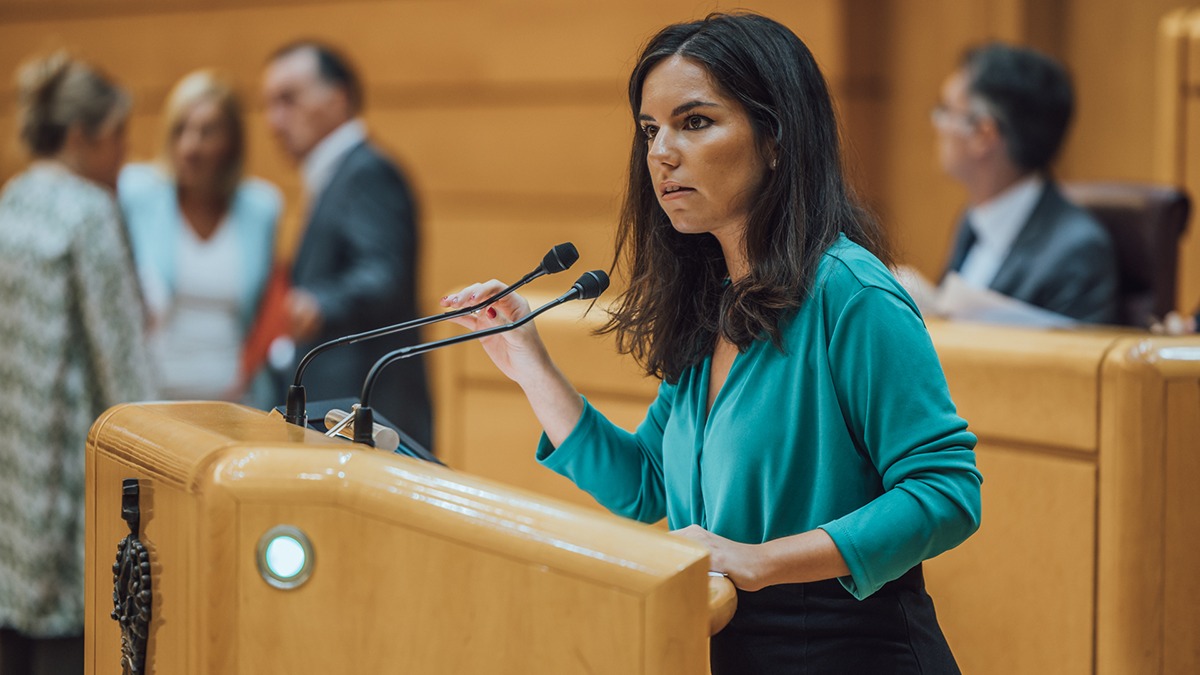 Pepa Millán, en el Pleno del Senado