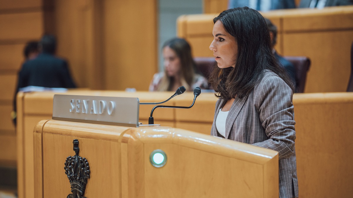Pepa Millán, en el Pleno del Senado