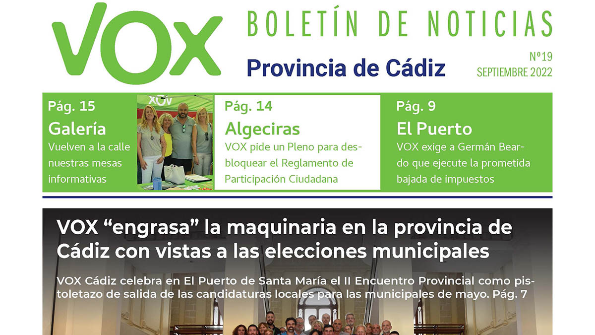 boletín Cádiz septiembre 2022