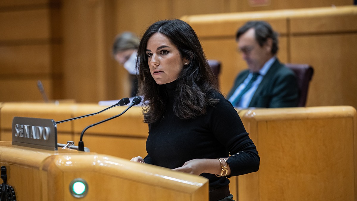 Pepa Millán, en el Pleno del Senado