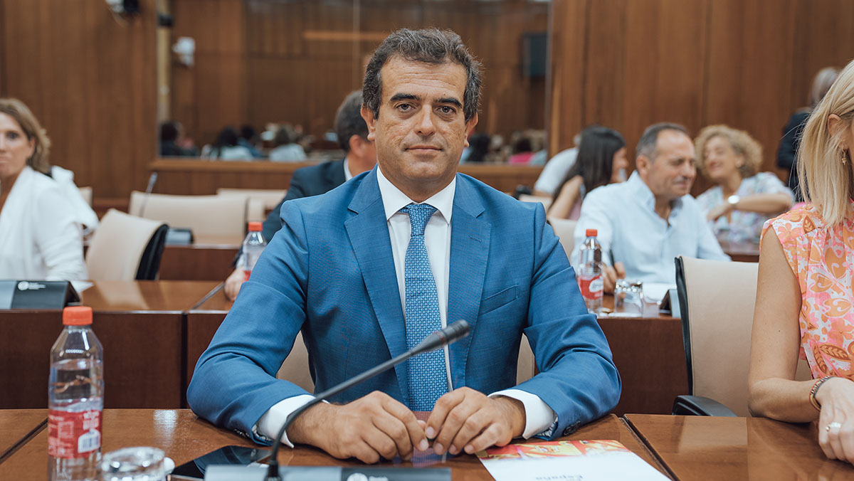Antonio Sevilla, en el Parlamento de Andalucía