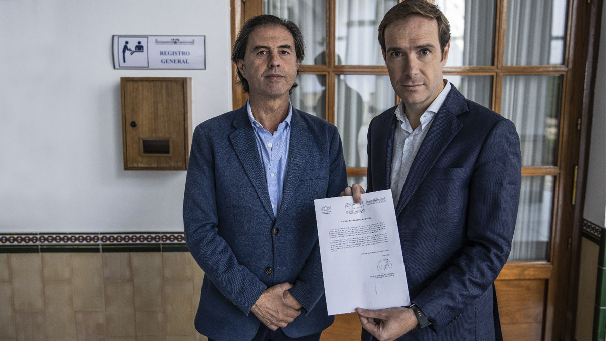 Javier Cortés y Benito Morillo, diputados del Grupo Parlamentario VOX en el Parlamento de Andalucía