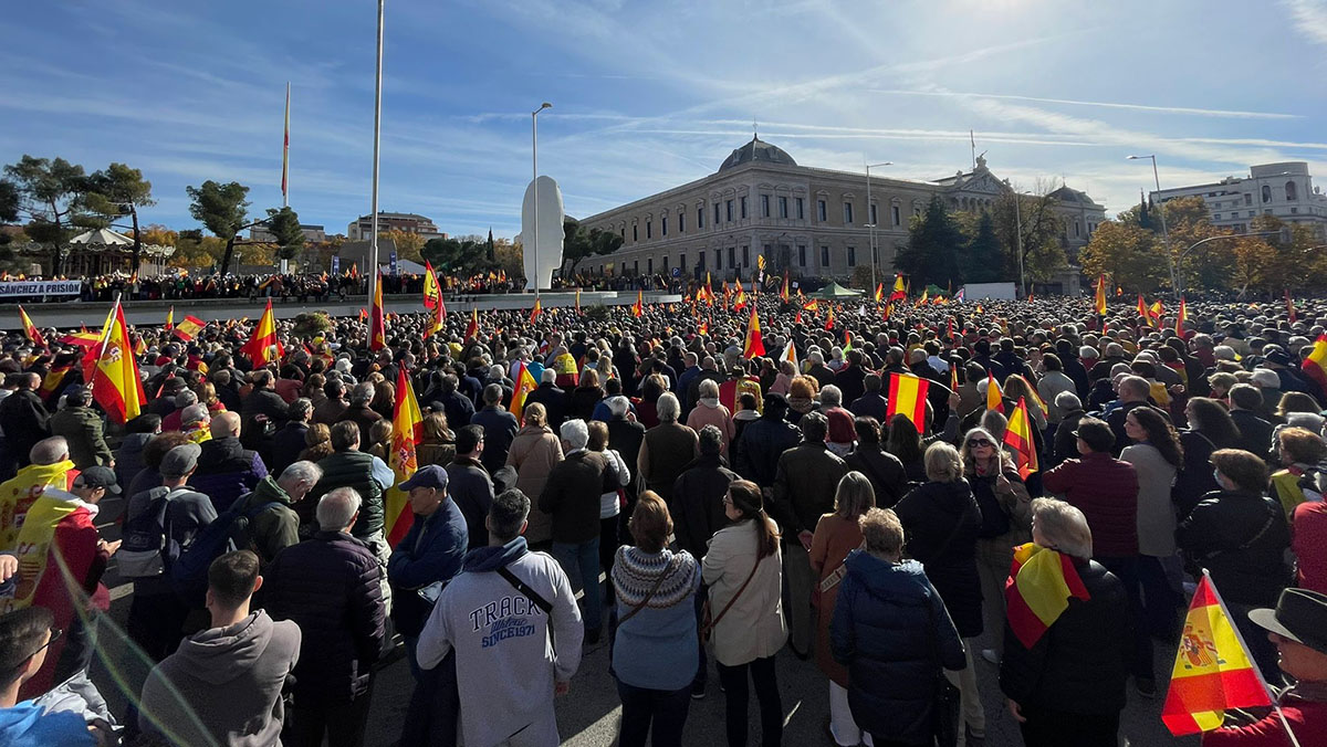 Plaza de Colón durante la manifestación España quiere votar