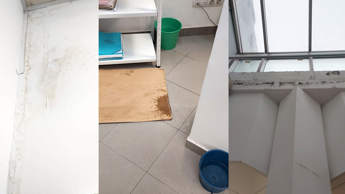 Goteras y humedades en en los Juzgados de Alcalá de Guadaíra.