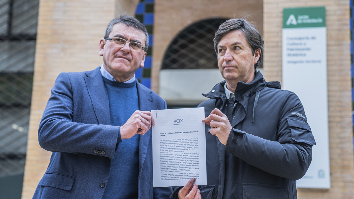 Rafael Segovia junto a Wenceslao Font, en Huelva