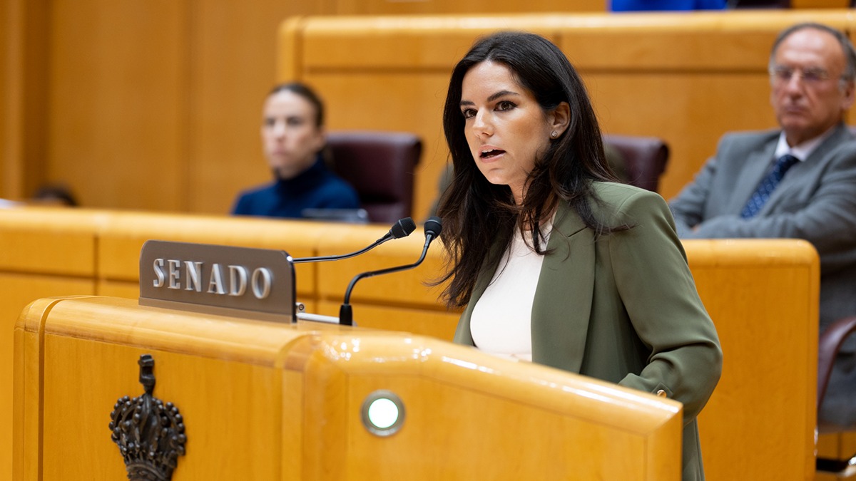 Pepa Millán, en el Pleno del Senado.