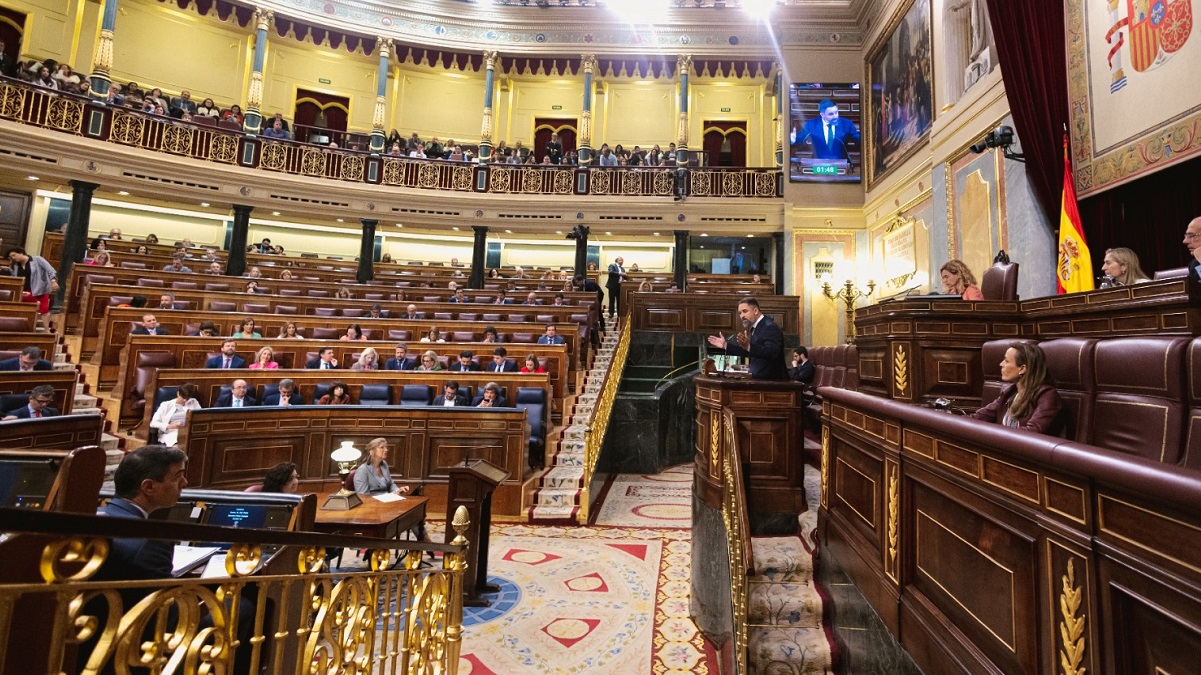 Santiago Abascal en la réplica a Sánchez