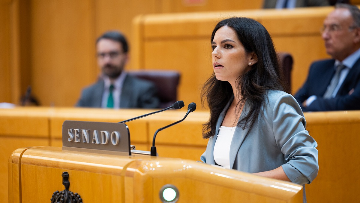 Pepa Millán, en el Pleno del Senado.