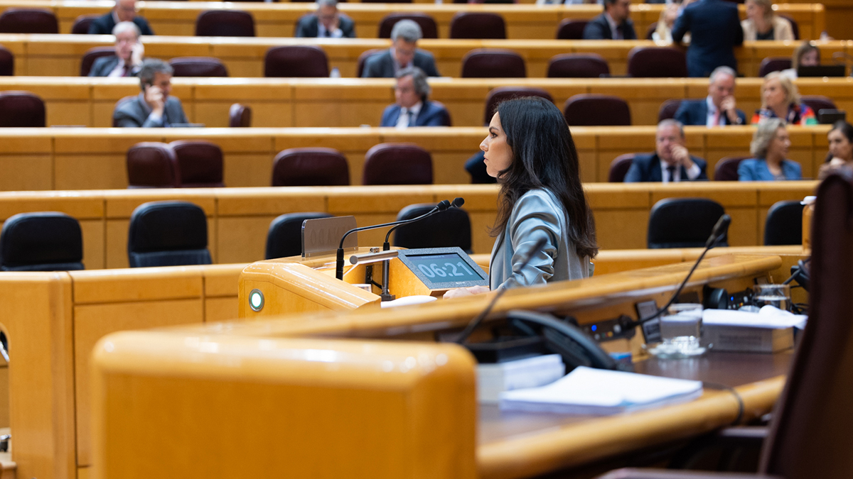 Pepa Millán, en el Senado de España.
