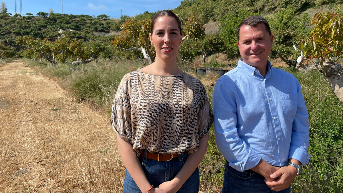 Purificación Fernández, durante su visita a Biofinca Axarquía, en Málaga