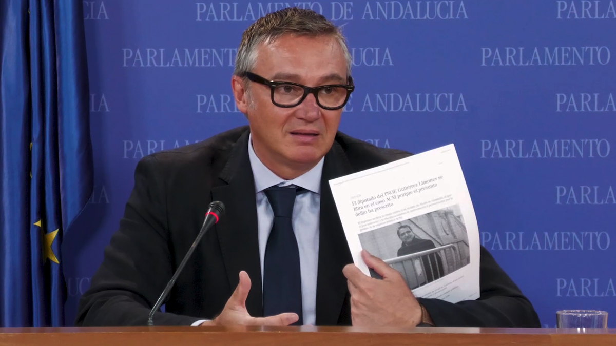 Manuel Gavira, portavoz del Grupo Parlamentario VOX en el Parlamento de Andalucía