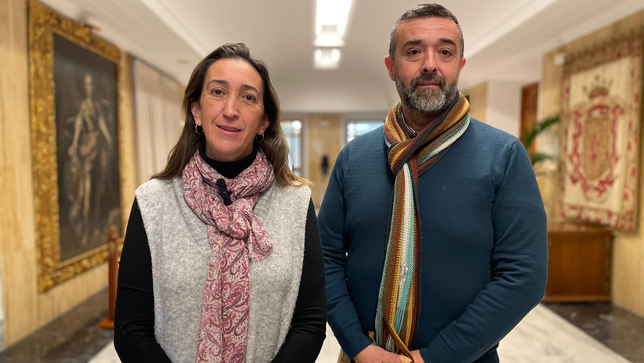 Paula Badanelli portavoz municipal de VOX y el edil Rafael Saco.