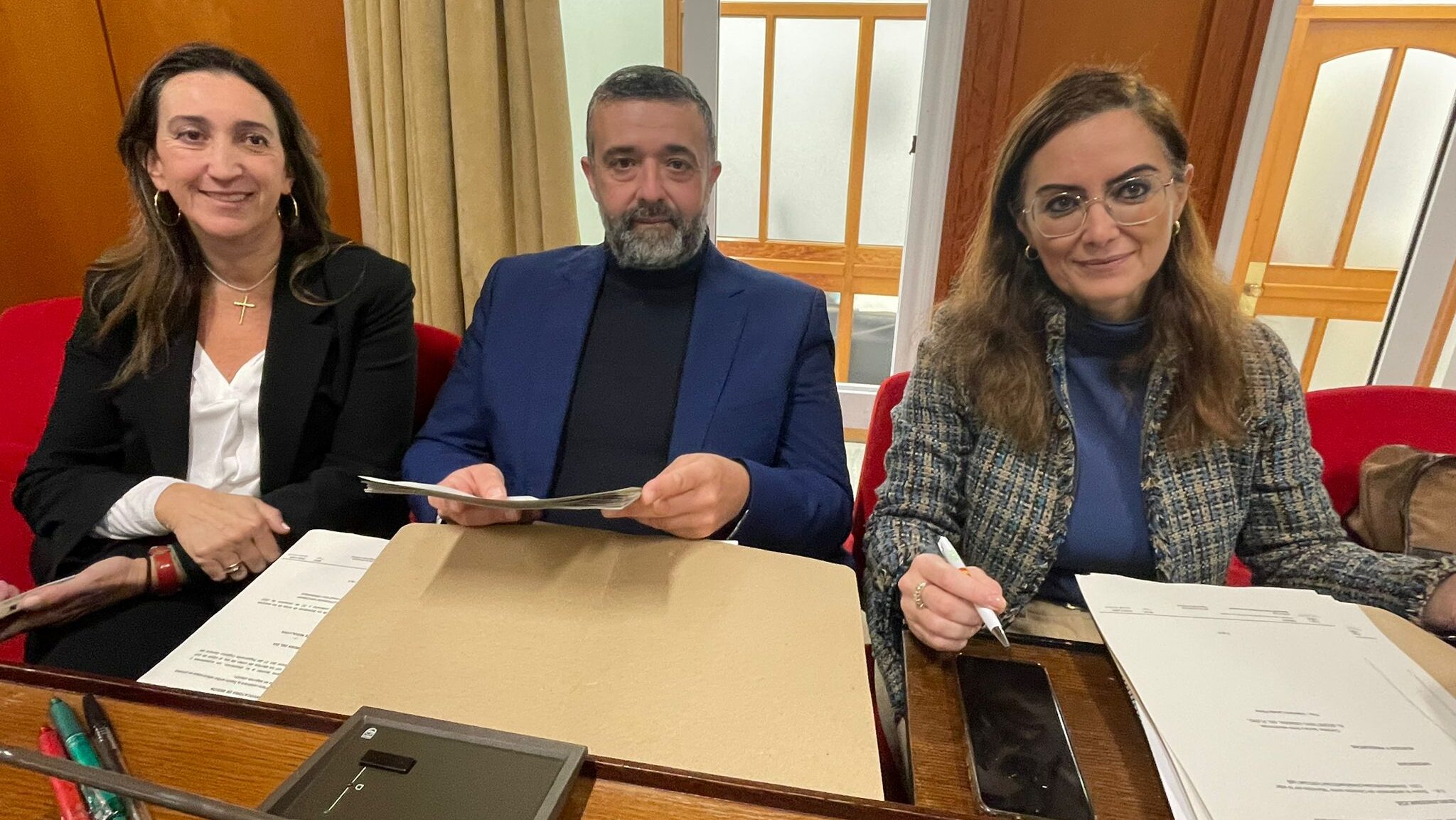 Paula Badanelli, Rafael Saco y Yolanda Almagro. Córdoba