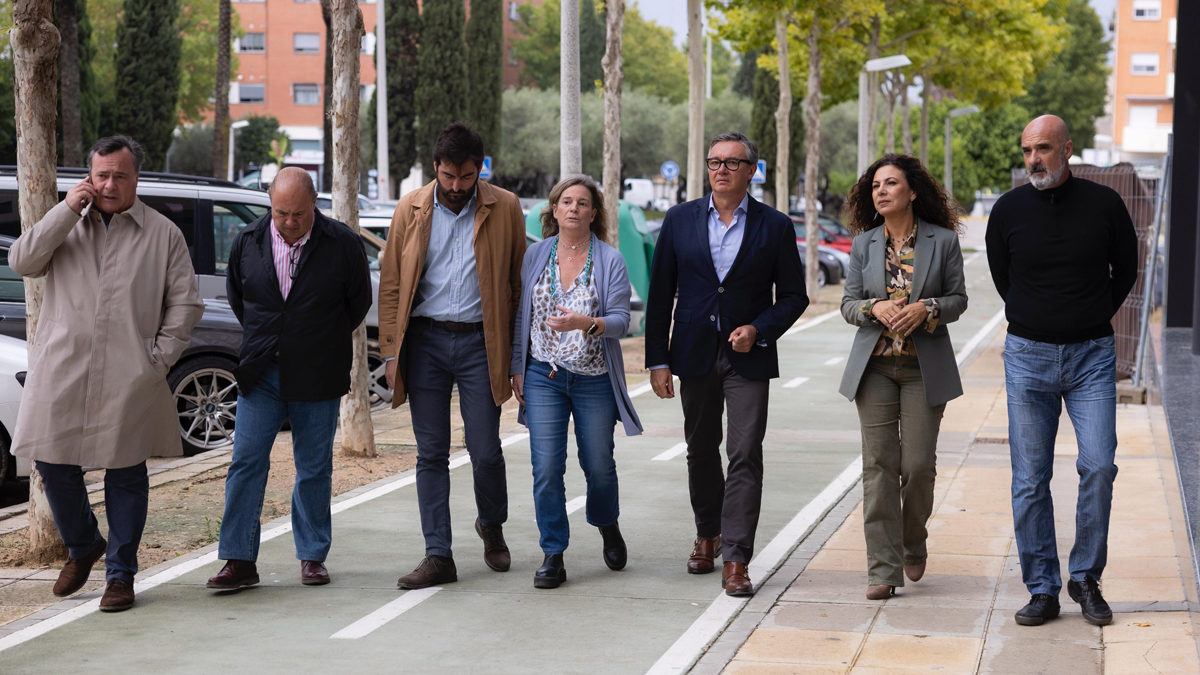 Manuel Gavira, durante una visita a Bormujos (Sevilla)