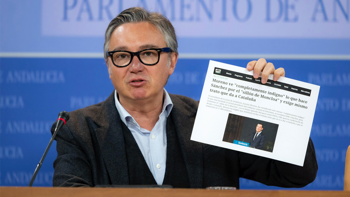 Manuel Gavira, portavoz del Grupo Parlamentario VOX en el Parlamento de Andalucia