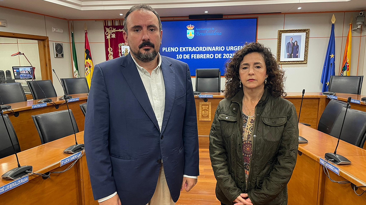 Los portavoces del Ayuntamiento de Benalmádena.