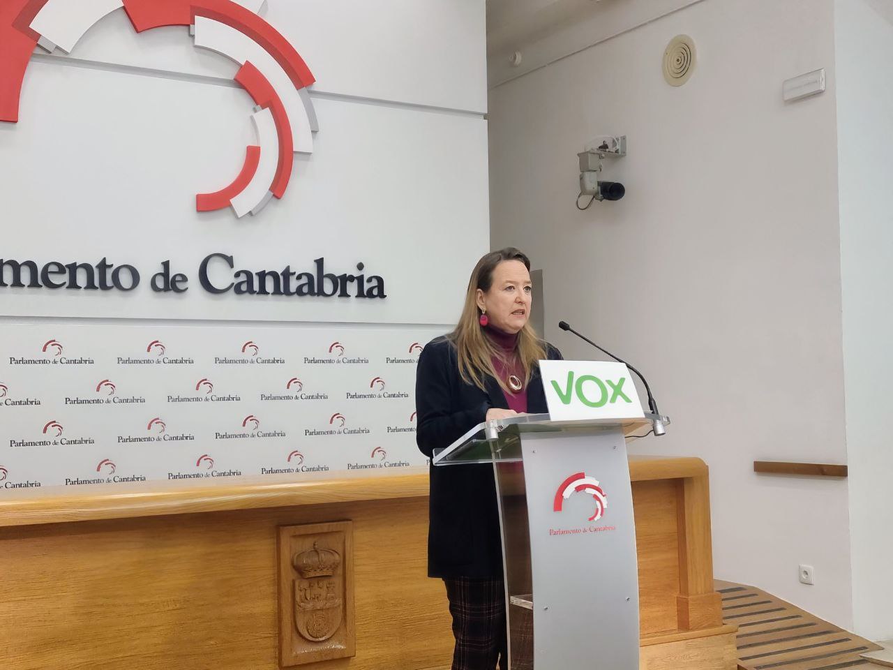 Leticia Díaz en rueda de prensa