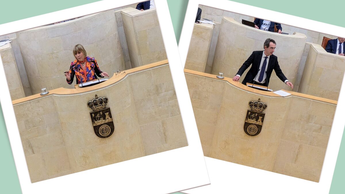 Intervenciones de Natividad Pérez y Armando Blanco en Parlamento de Cantabria