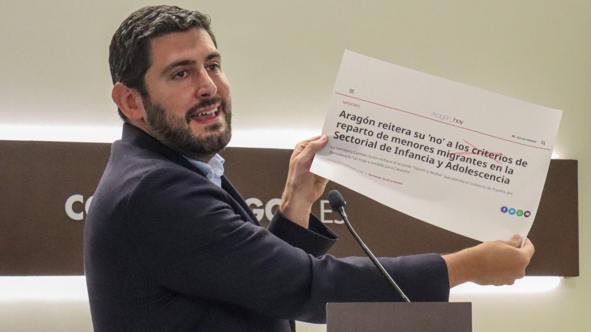 Alejandro Nolasco rechaza el titular del Gobierno de Aragón