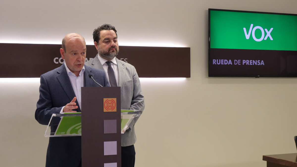 Santiago Morón y David Arranz, en sala de prensa