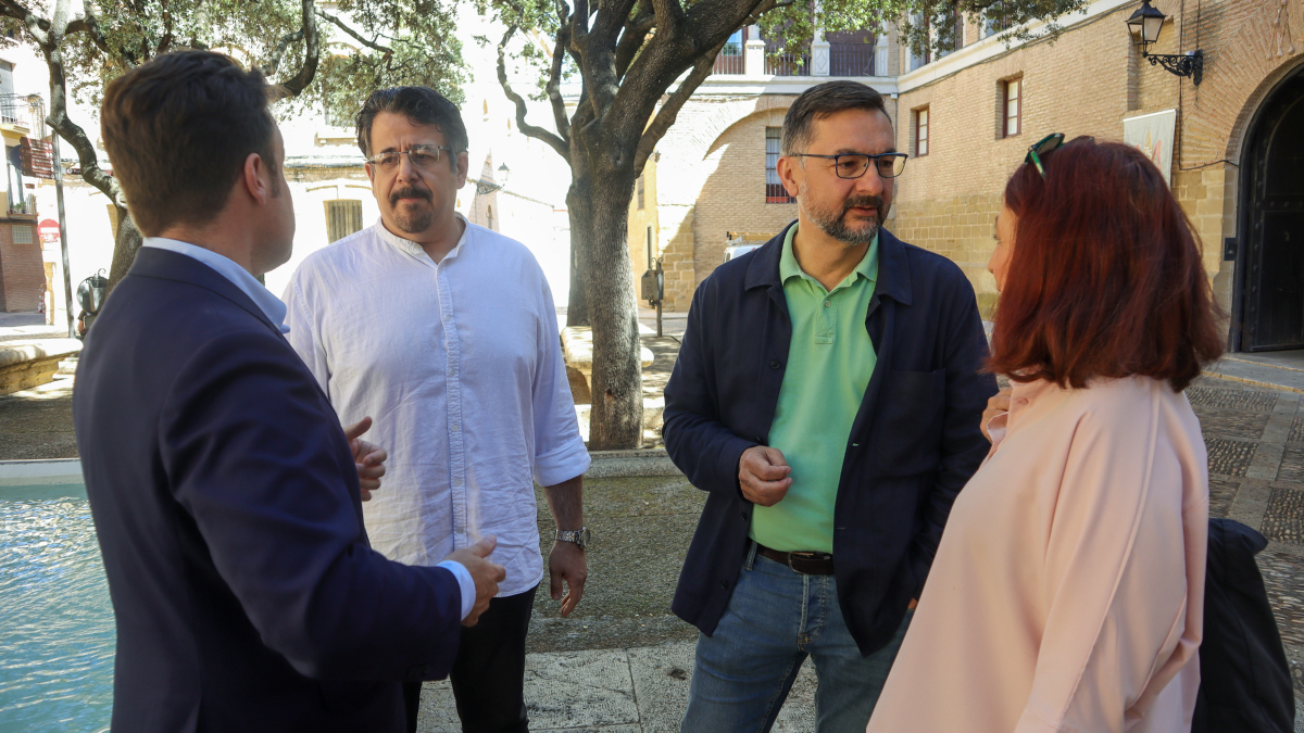 José Luis Rubió y Fermín Civiac, este miércoles en Huesca
