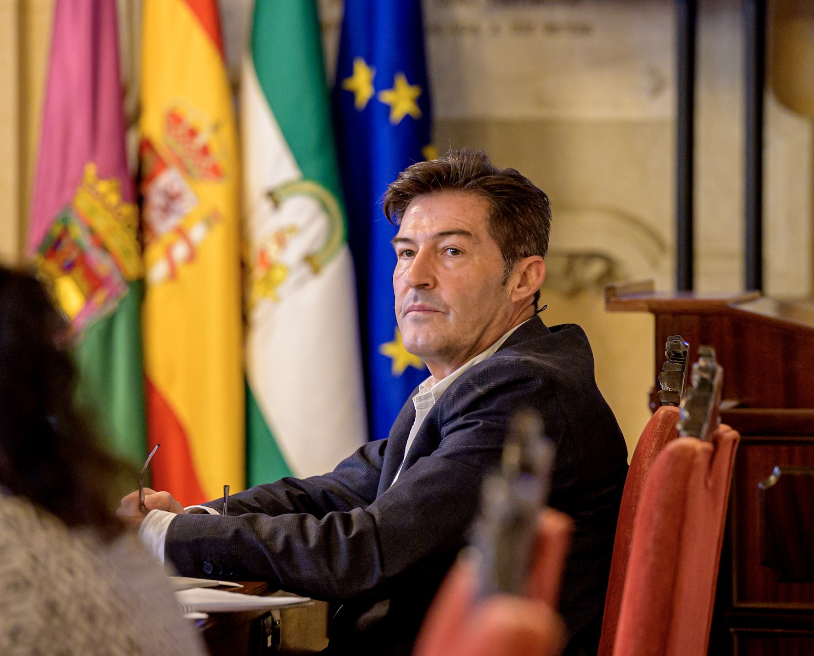 El portavoz del GM VOX Málaga, Antonio Alcázar