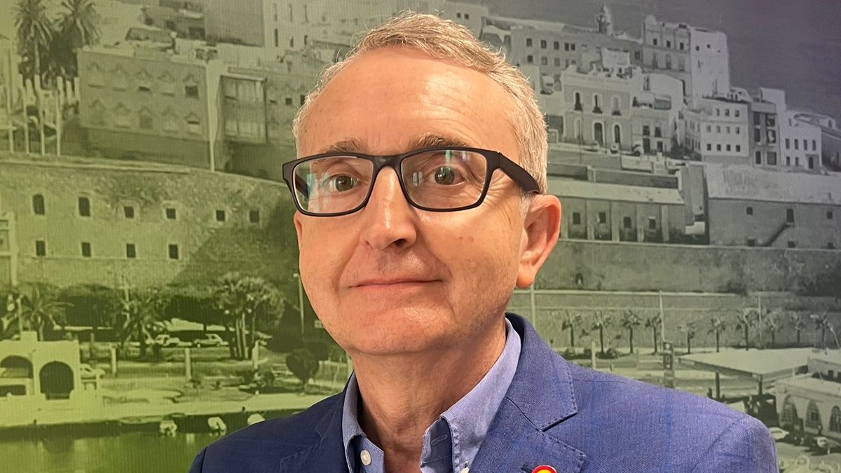 José Miguel Tasende, este lunes, en el grupo parlamentario de VOX Melilla