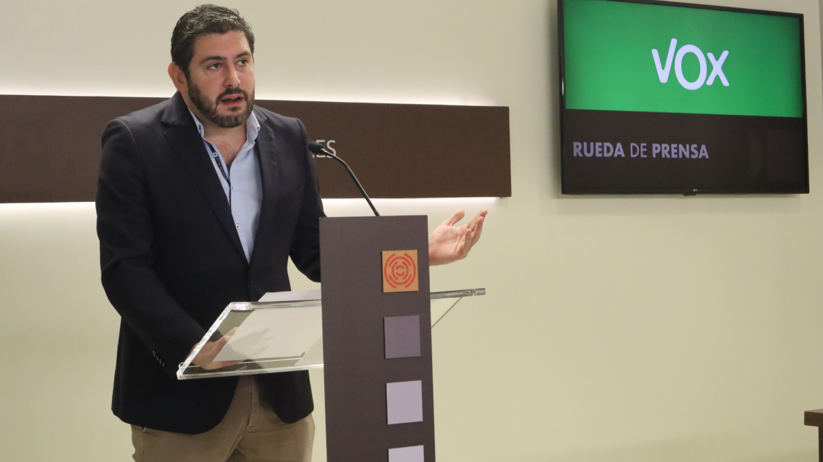 Alejandro Nolasco, este lunes en sala de prensa