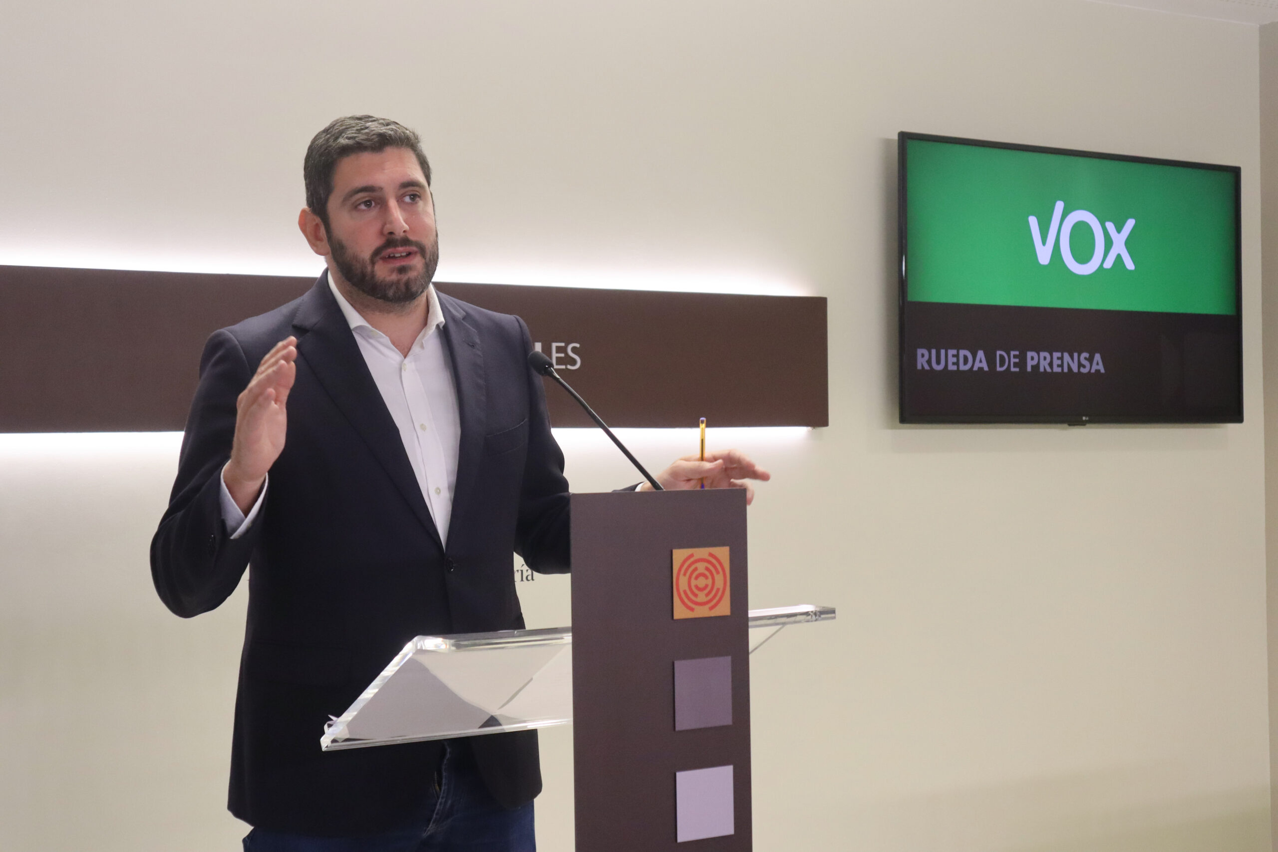 Alejandro Nolasco, en sala de prensa