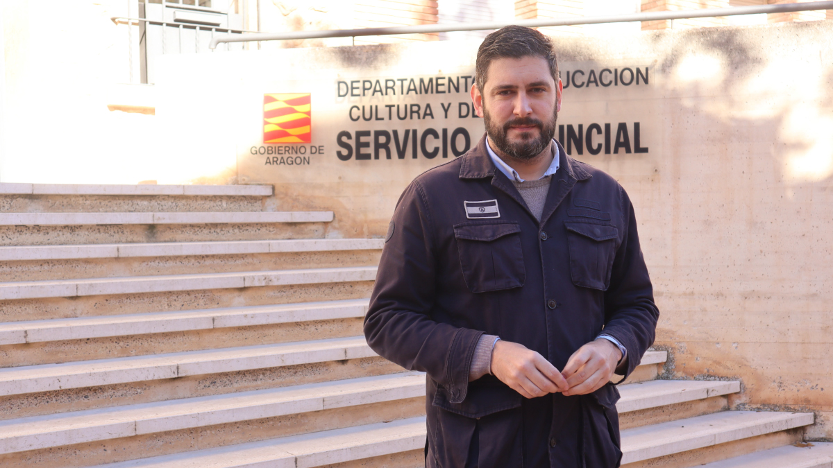 Alejandro Nolasco, este lunes en el Servicio Provincial de Educación