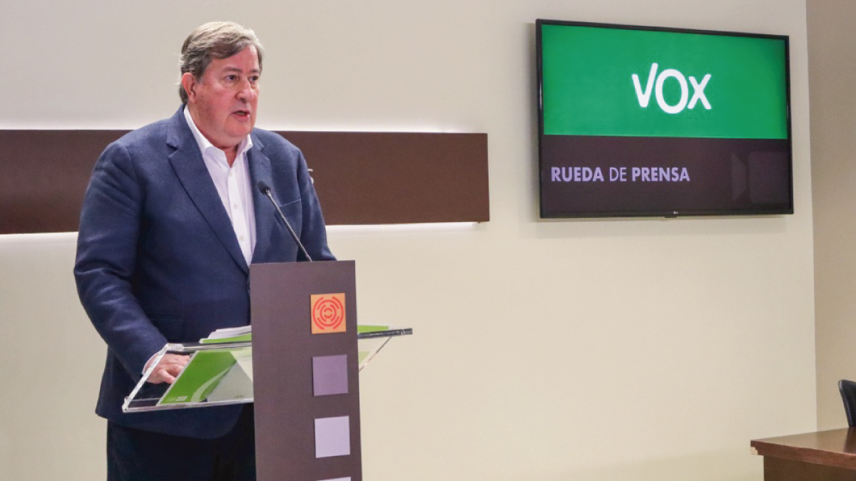 Juan Vidal, este lunes en sala de prensa