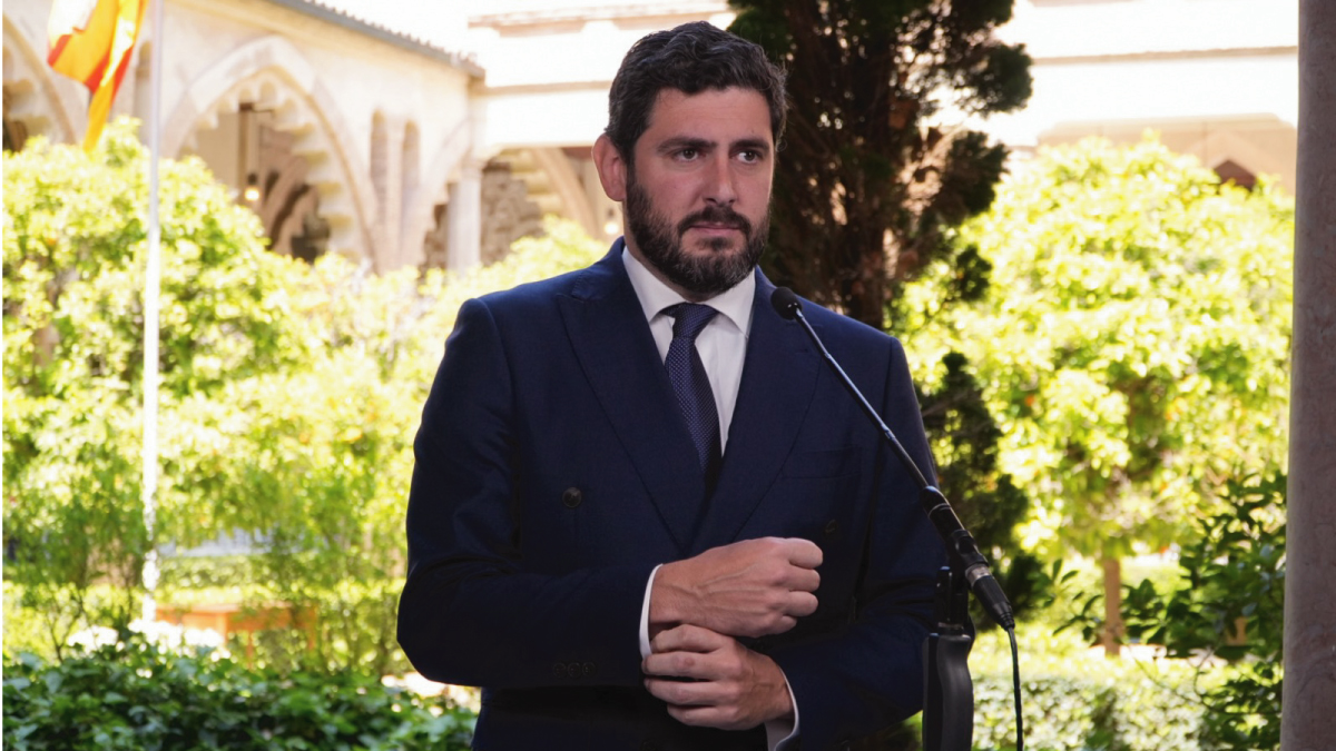 Alejandro Nolasco, en el Palacio de la Aljafería