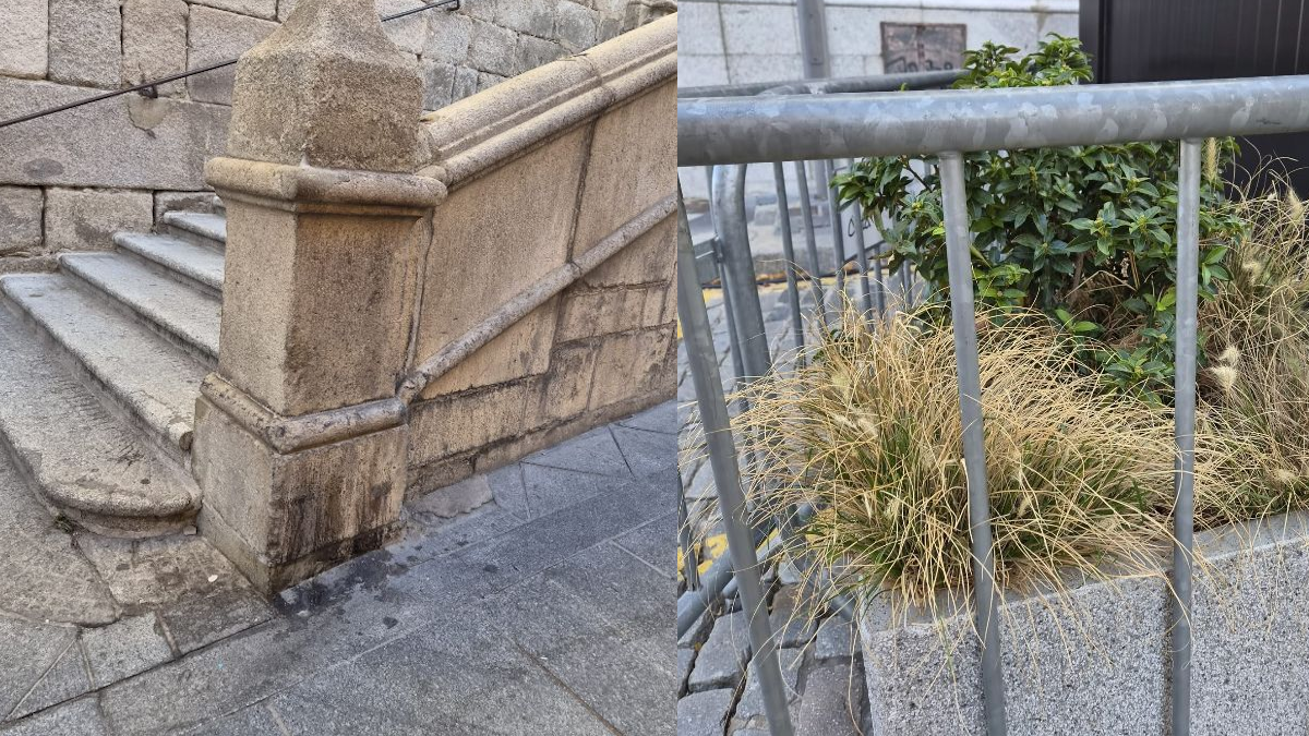 Imagen del estado de suciedad y abandono denunciado por VOX durante la celebración de las Jornadas Medievales de Ávila.